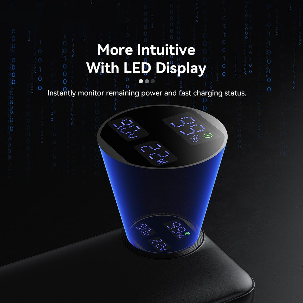 ESSAGER 20000mAh Power Bank with Type-C + iP Cables 22.5W Fast Charging Digital Display Battery Pack