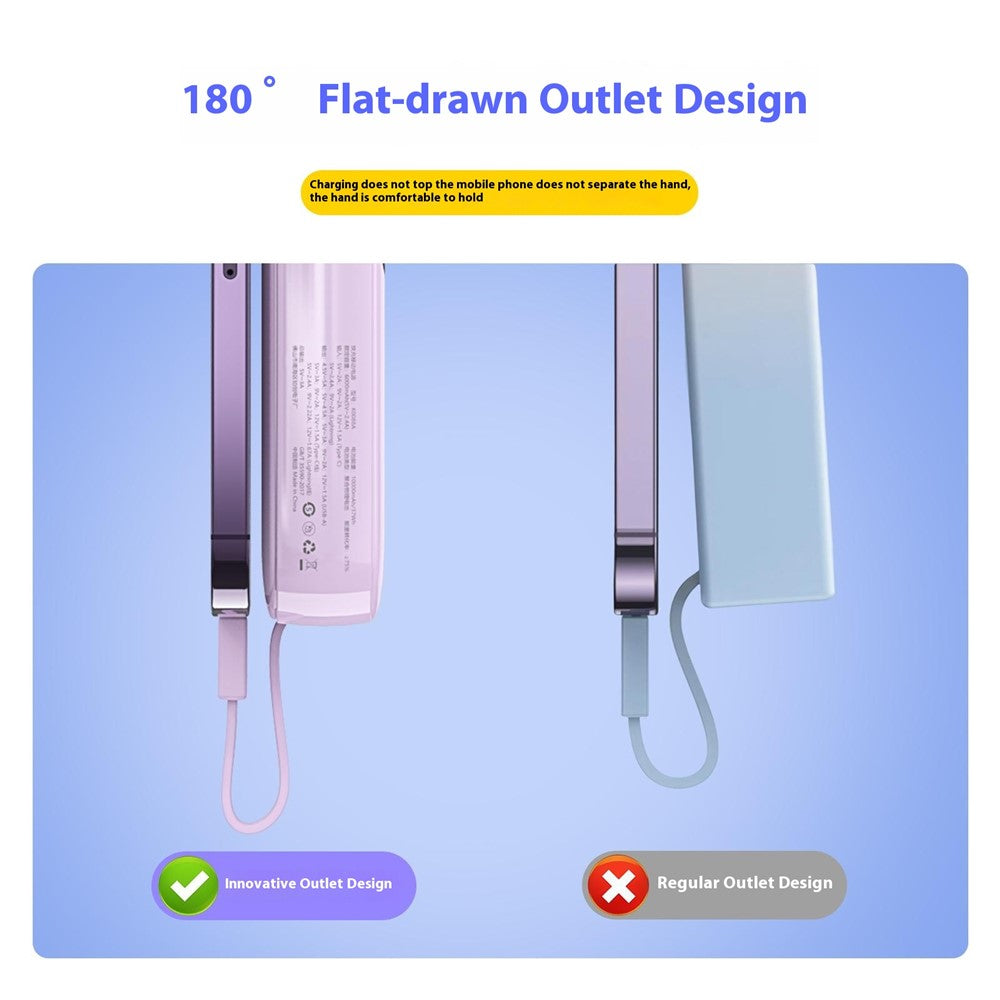 K0088A 20000mAh Power Bank 22.5W Fast Charging Portable Charger with Type-C / iP Cable for Mobile Devices