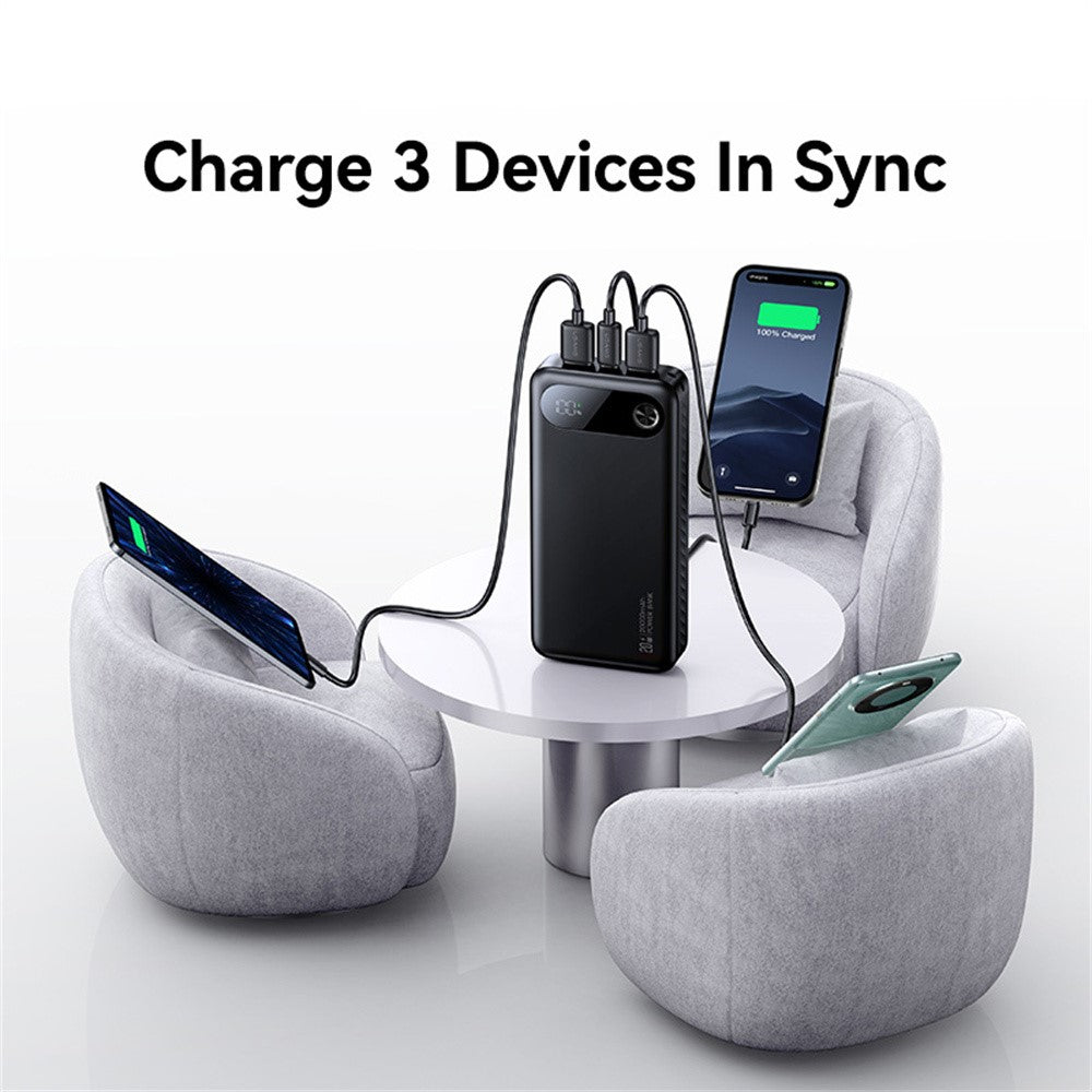 USAMS CD251 PD 20W Power Bank 20000mAh Fast Charging Battery Pack with Digital Display