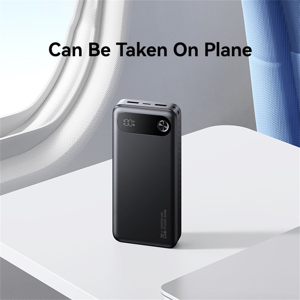 USAMS CD251 PD 20W Power Bank 20000mAh Fast Charging Battery Pack with Digital Display