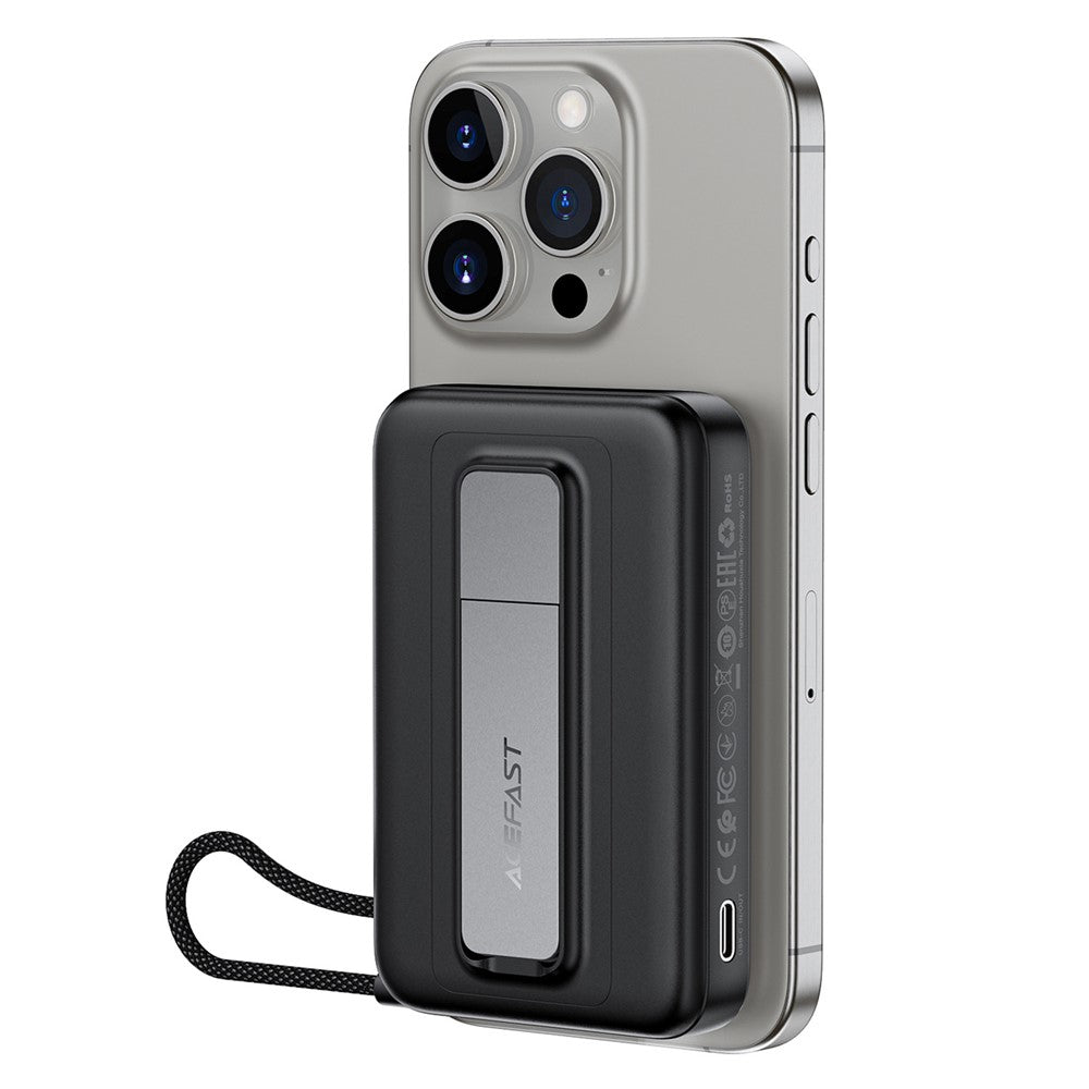 ACEFAST M24 22.5W Magnetic Fast Charging Power Bank with Built-In Stand  /  Cable 10000mAh