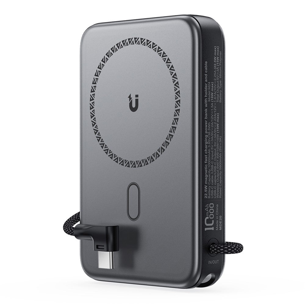 ACEFAST M24 22.5W Magnetic Fast Charging Power Bank with Built-In Stand  /  Cable 10000mAh