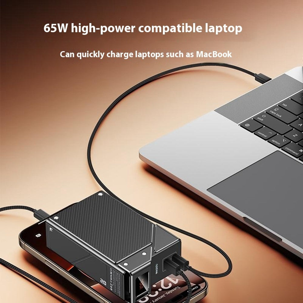 YESIDO YP76 20000mAh Power Bank 65W Fast Charging Portable Charger with Lanyard for Smartphone  /  Laptop
