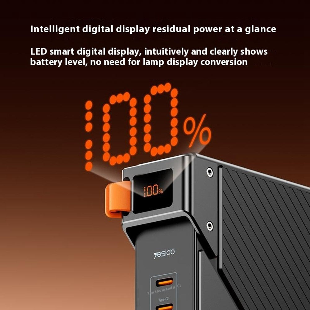 YESIDO YP76 20000mAh Power Bank 65W Fast Charging Portable Charger with Lanyard for Smartphone  /  Laptop