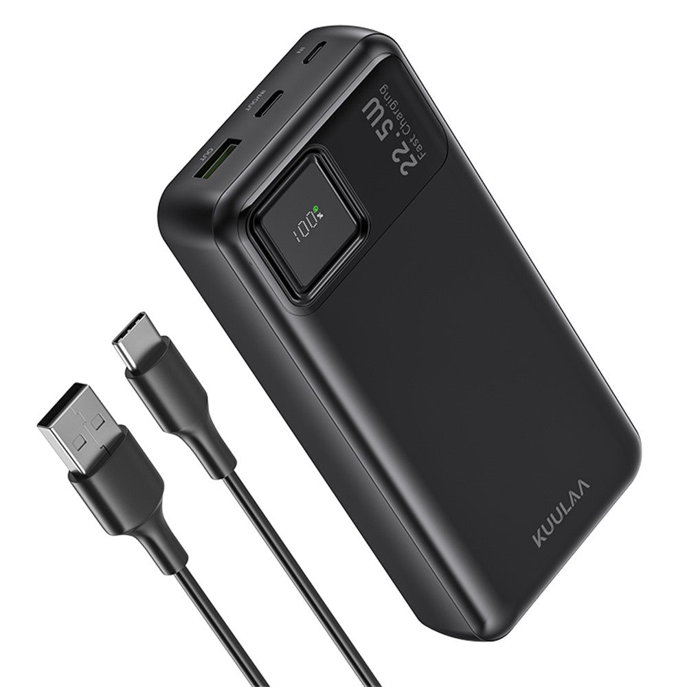 KUULAA KL-RT20 20000mAh Power Bank with USB + Type C Output 22.5W Fast Charging Portable Charger
