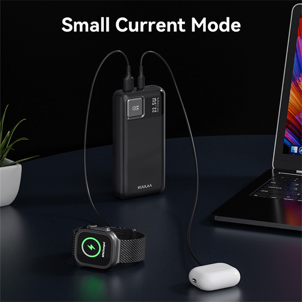KUULAA KL-RT20 20000mAh Power Bank with USB + Type C Output 22.5W Fast Charging Portable Charger