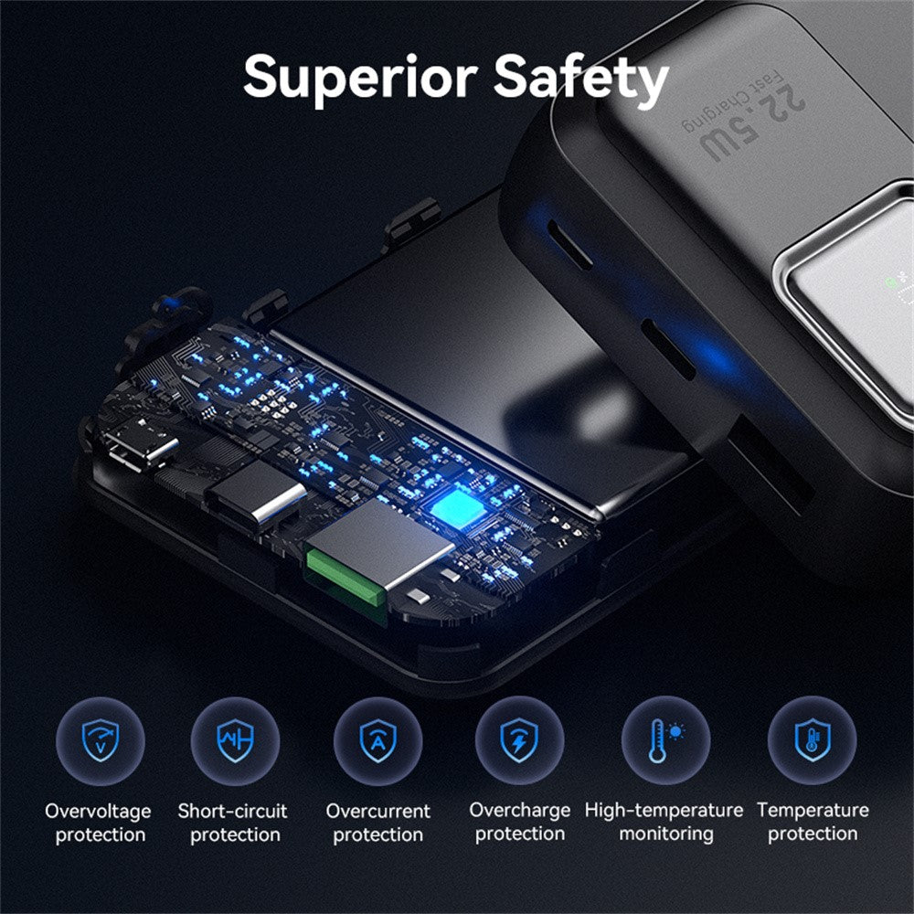KUULAA KL-RT20 20000mAh Power Bank with USB + Type C Output 22.5W Fast Charging Portable Charger