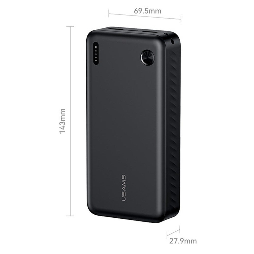 USAMS PB83 CD254 20000mAh Power Bank with 2 USB Outputs Portable Charger for Android iPhone