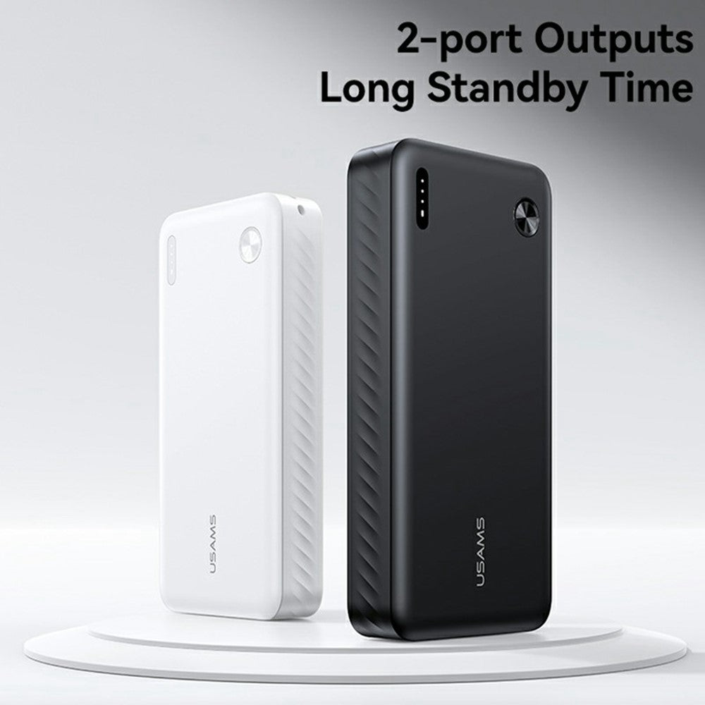 USAMS PB83 CD254 20000mAh Power Bank with 2 USB Outputs Portable Charger for Android iPhone