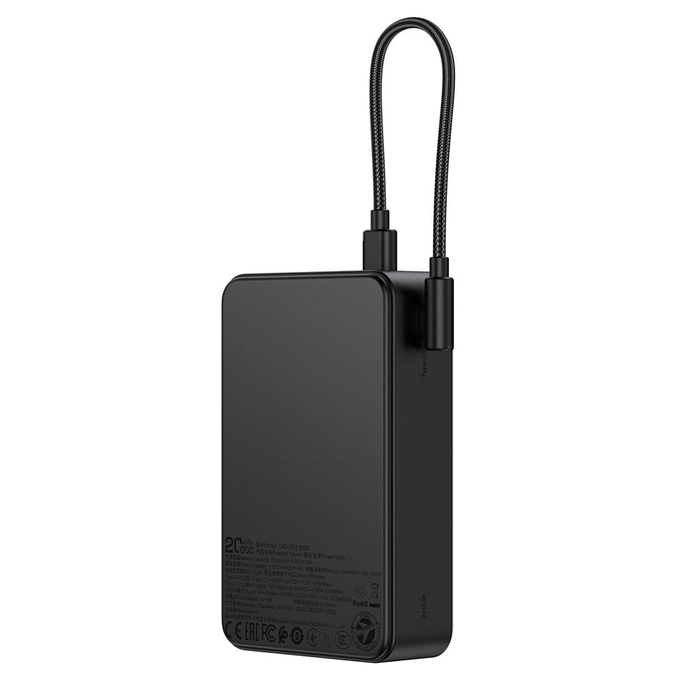 ACEFAST M29-20000 20000mAh Power Bank 22.5W Fast Charging 2 Type-C + USB-A Phone Charger with Cable