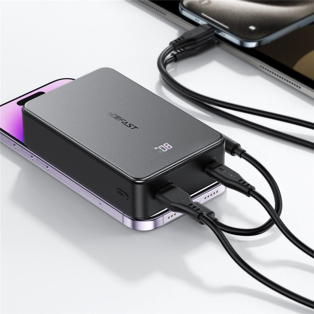 ACEFAST M29-20000 20000mAh Power Bank 22.5W Fast Charging 2 Type-C + USB-A Phone Charger with Cable