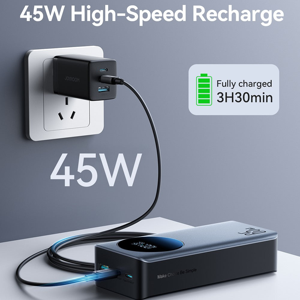 JOYROOM JR-PBF05 Pro 65W Power Bank 30000mAh Digital Display Super Fast Charging Phone Charger