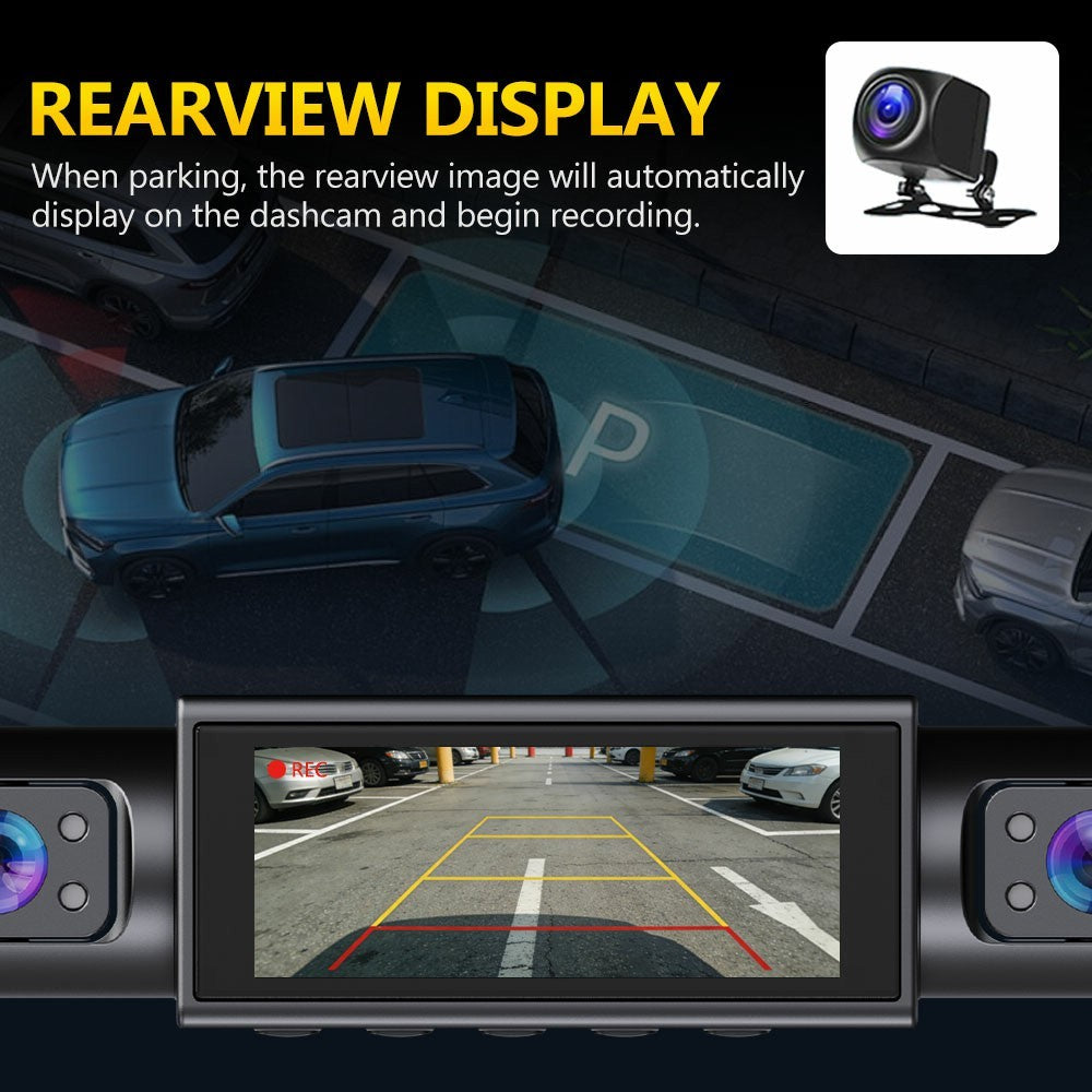 C315 4-Channel 1080P WiFi Dash Cam Parking Monitor G-sensor Loop Recording Night Vision Backup Camera