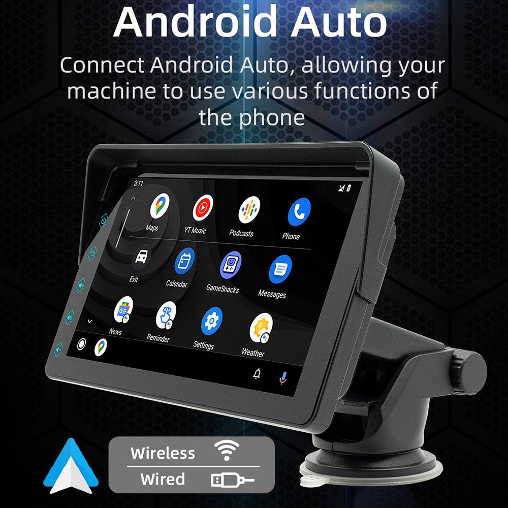 B5311 7-inch Screen Car Bluetooth-compatible MP5 Player Wireless CarPlay Reverse Image Display FM Radio Video Player