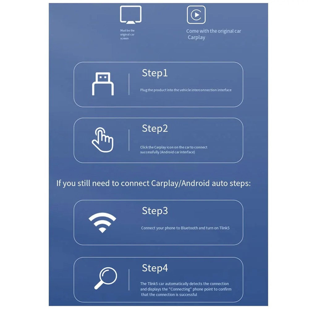 Android 13 2+16G Car AI Box Airplay Wireless Carplay Android Auto Dongle Built-In Netflix / Youtube Wired to Wireless Adapter