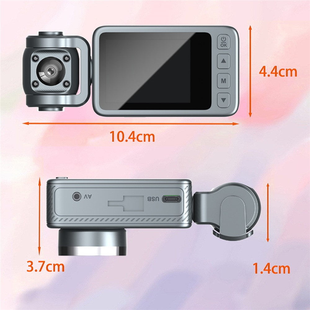 4K Dual Lens Dash Cam Night Vision WiFi Car DVR Front and Inside Camera Recorder with 360 Degree Rotatable Lens