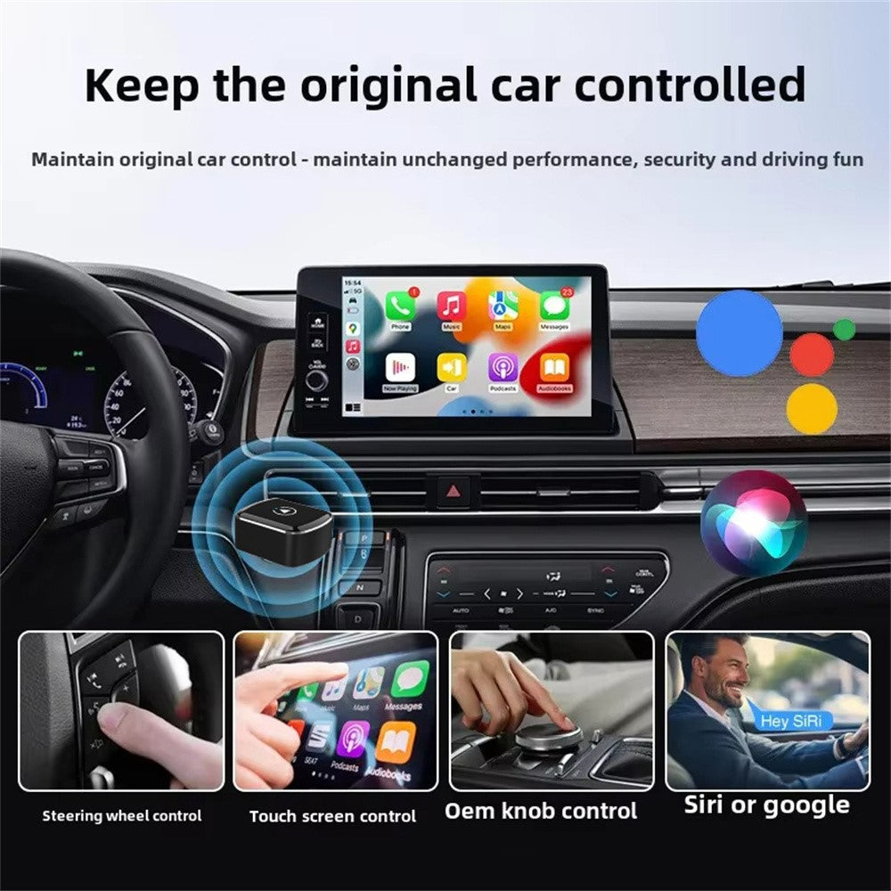 M26 2 in 1 For CarPlay  /  Android Auto Wired to Wireless Car Adapter 5.8G / 2.4G Dual Band WiFi Bluetooth-compatible USB Dongle