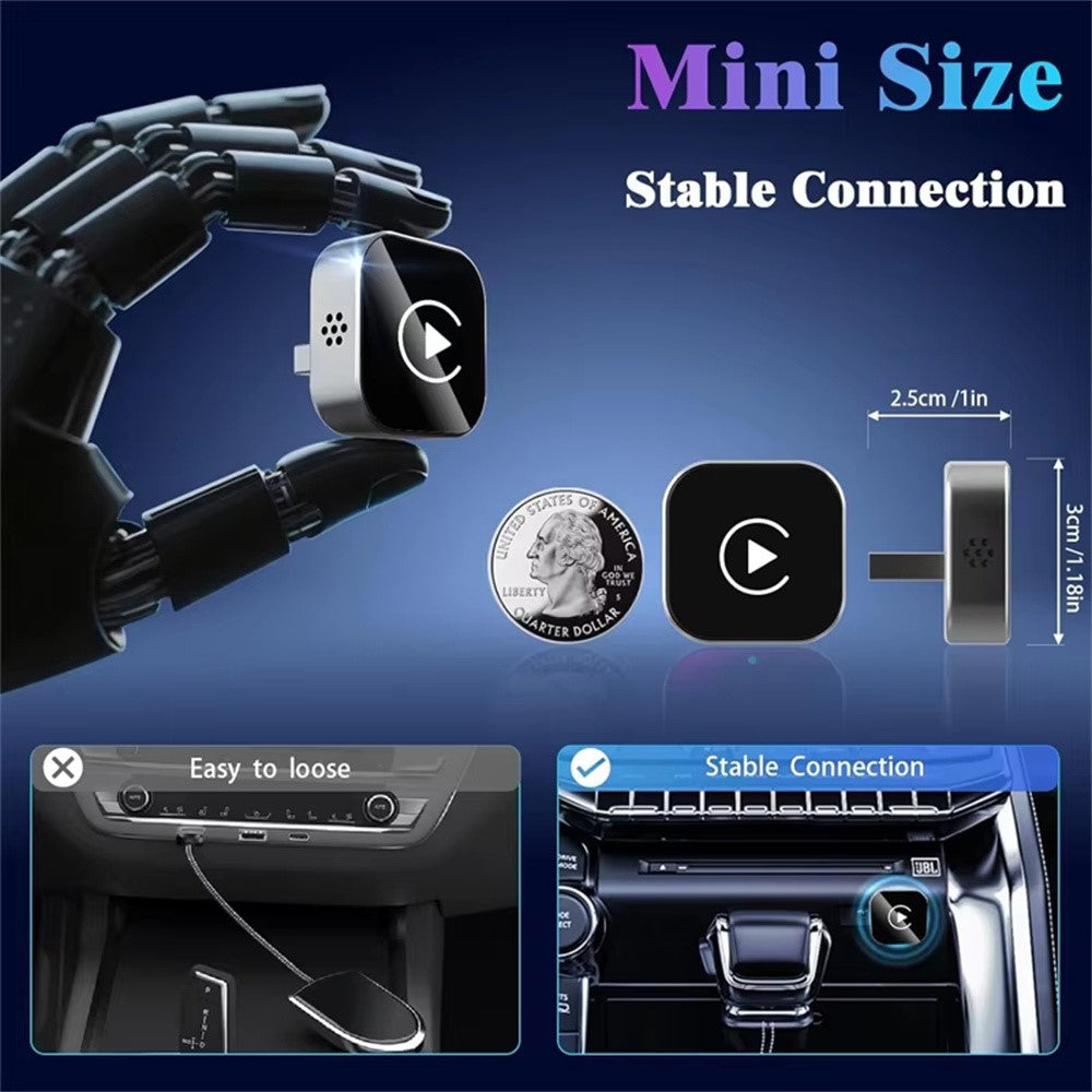 Q1A Wired to Wireless Carplay  /  Android Auto 2 in 1 Dongle Auto Connect Mini Adapter