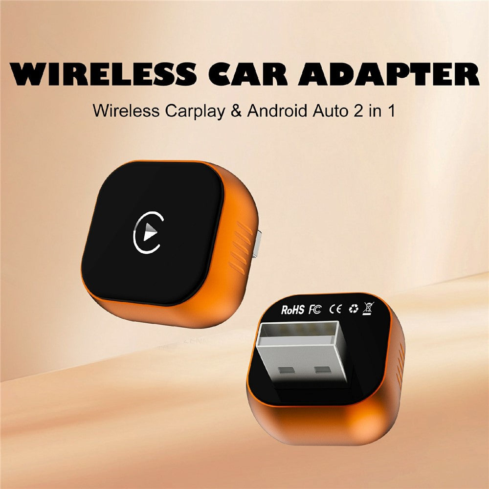CP031-1 2 in 1 Car AI Box WiFi / Bluetooth-compatible Wireless CarPlay Android Auto Adapter USB Dongle