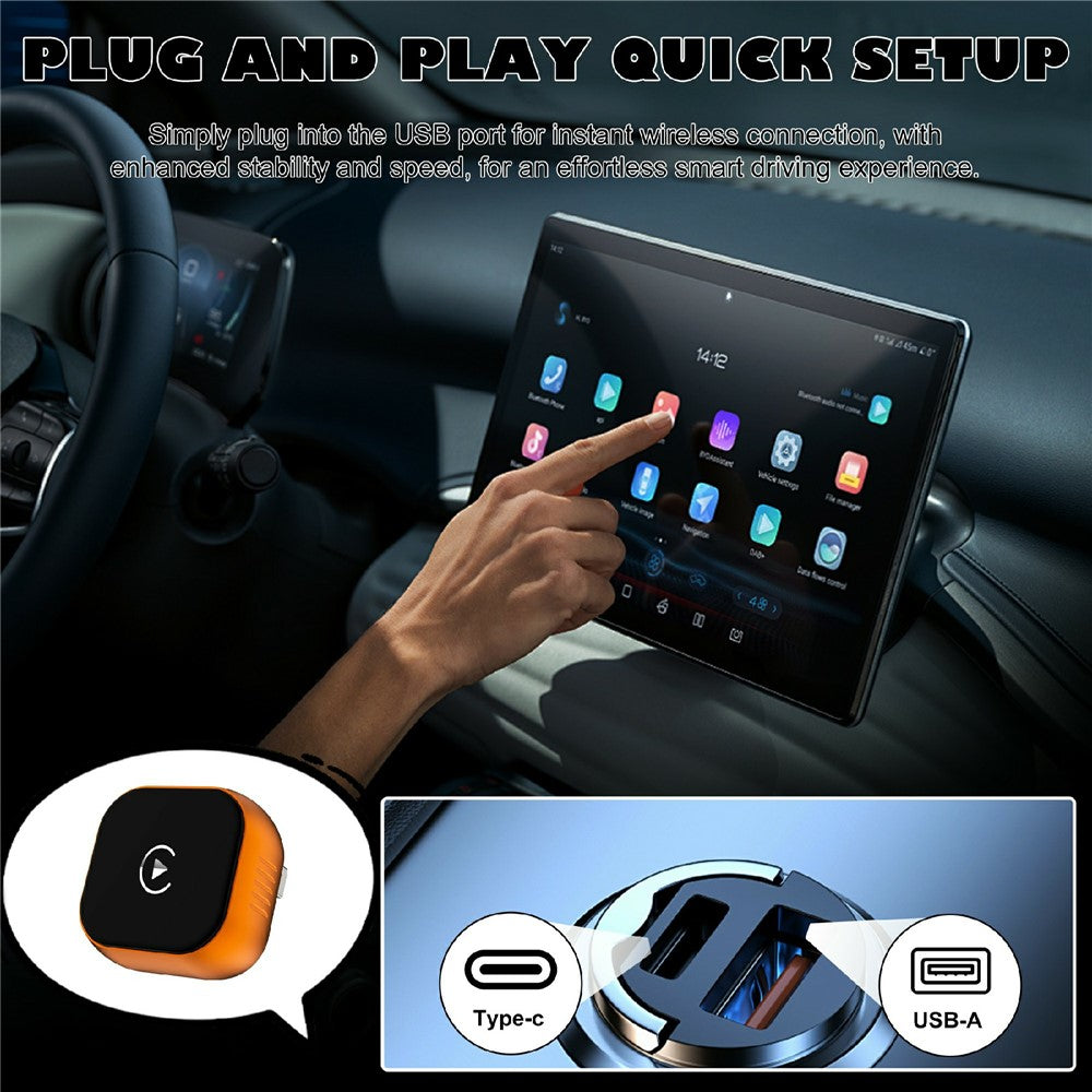 CP031-1 2 in 1 Car AI Box WiFi / Bluetooth-compatible Wireless CarPlay Android Auto Adapter USB Dongle