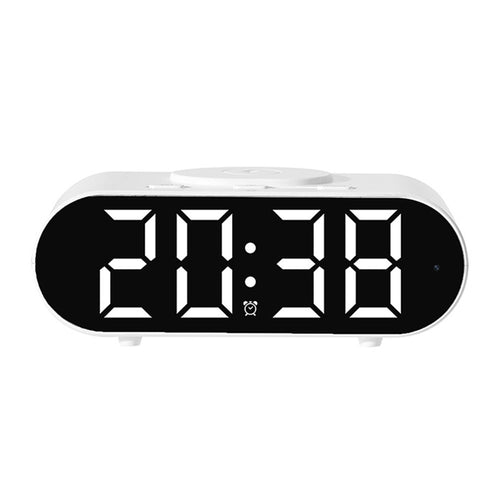 4K Hidden Camera Wireless WiFi Security Alarm Camera Base Phone Charger with Clock Function