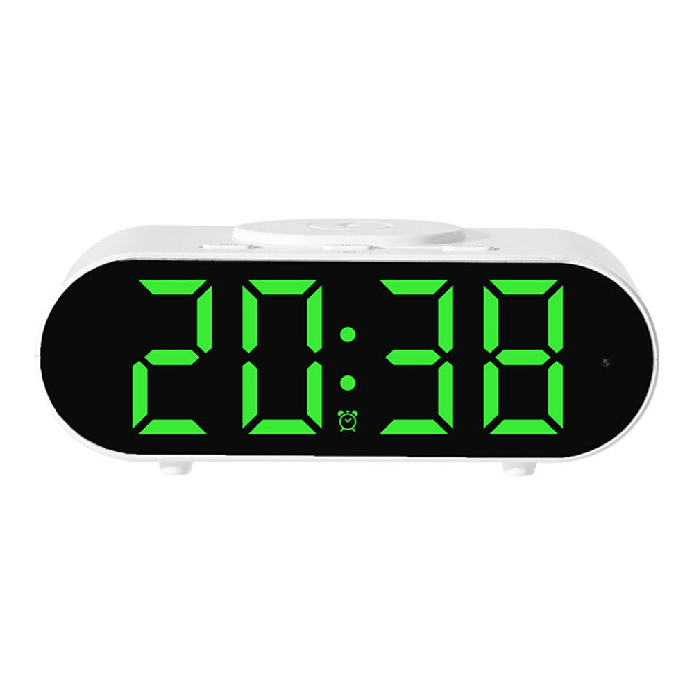 4K Hidden Camera Wireless WiFi Security Alarm Camera Base Phone Charger with Clock Function