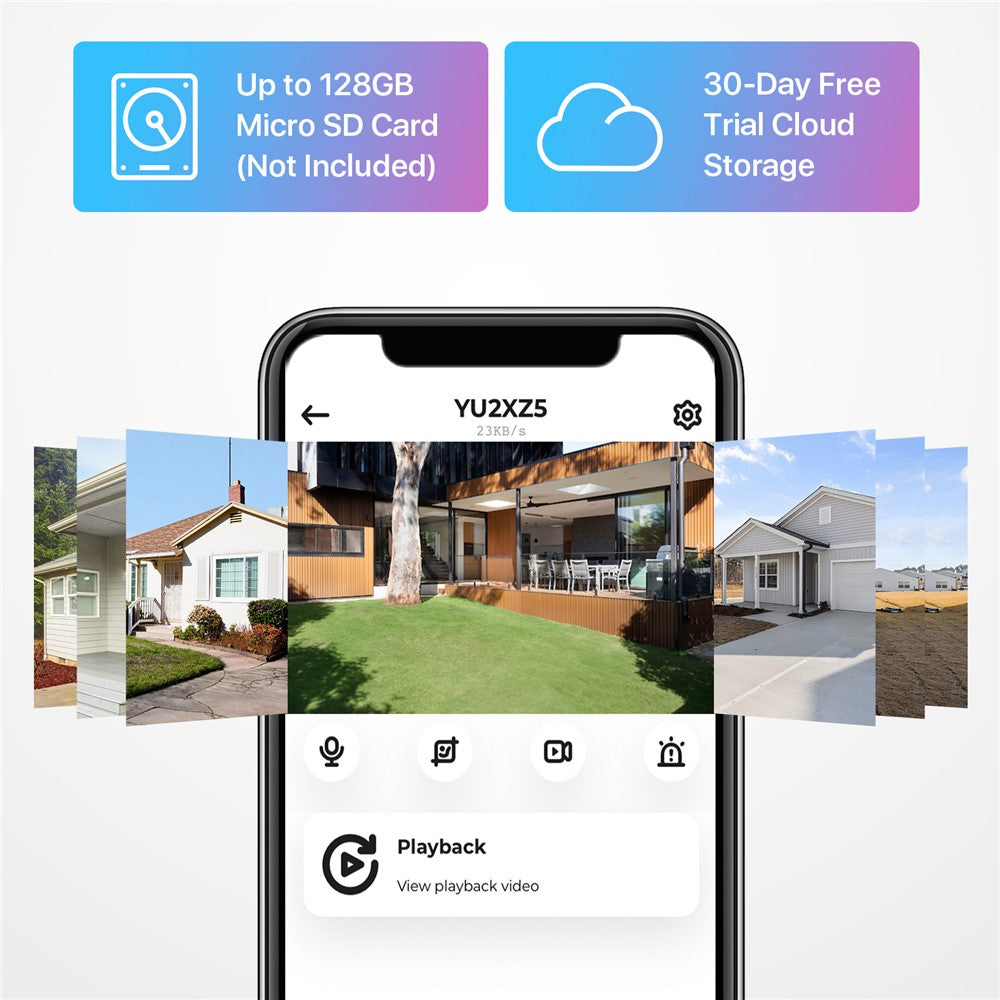 ZOSI 2K Wireless Security Camera 3MP Color Night Vision Two Way Audio Camera, with 64GB SD Card