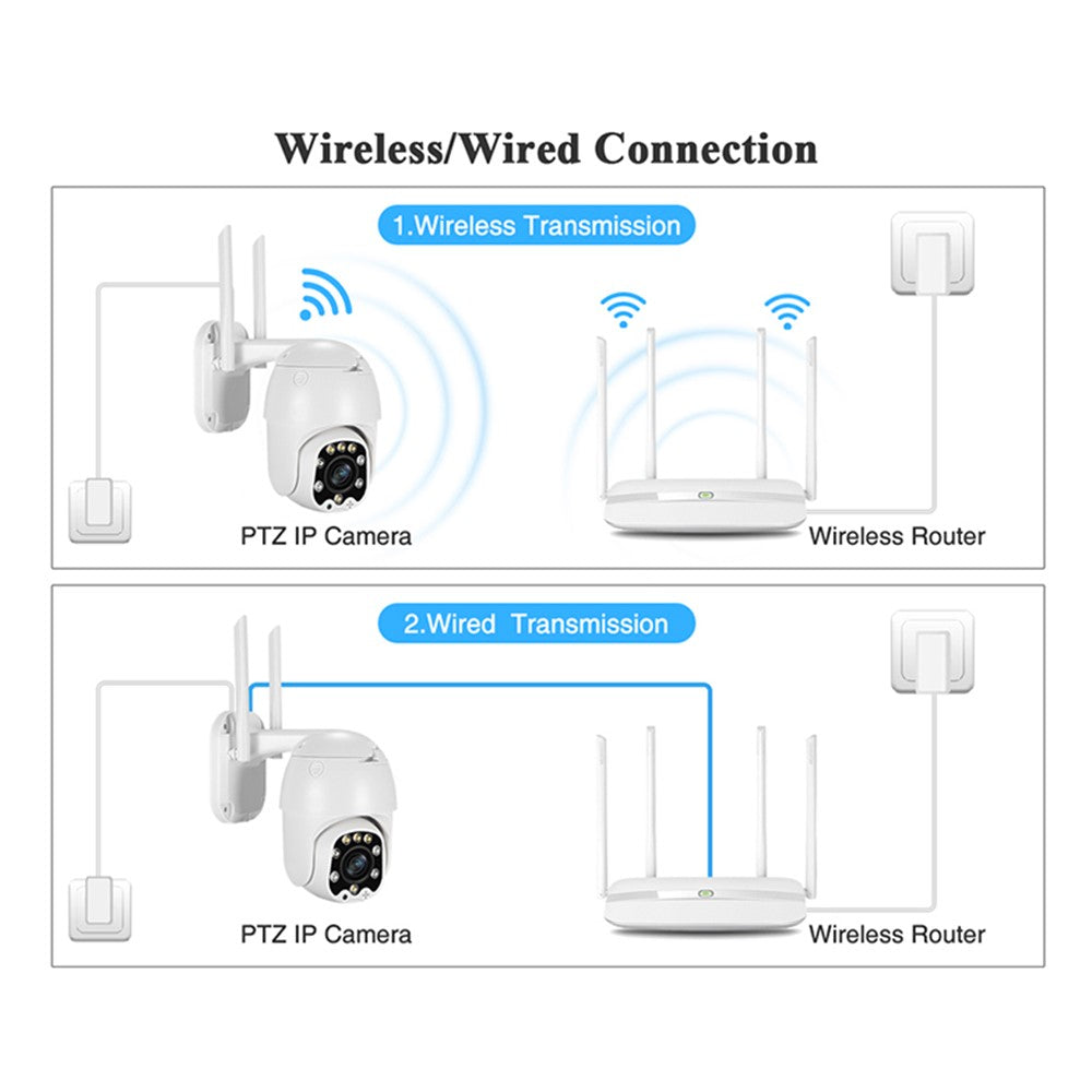 K5-200TS 200W 1080P Tuya Smart Surveillance Camera IP66 Waterproof Wireless Security Camera