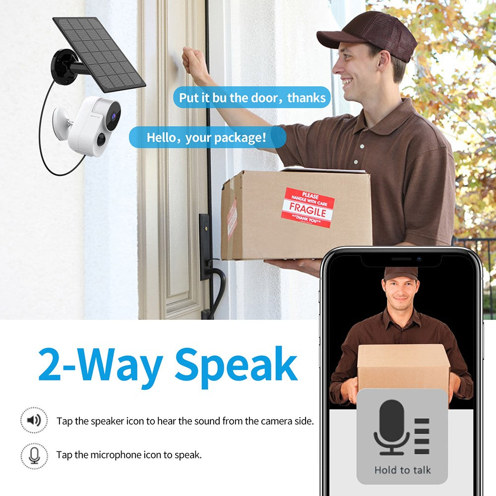 LP007 Security Camera Wireless Outdoor 1080P Night Vision Motion Detection 2-Way Talk Battery Powered WiFi Home Safety Camera