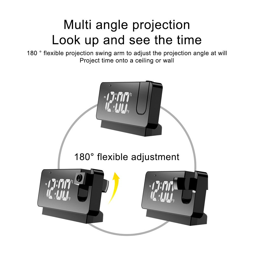 Projection Alarm Clock WiFi Camera for Bedroom Living Room HD 1080P Home Security Wireless Camera