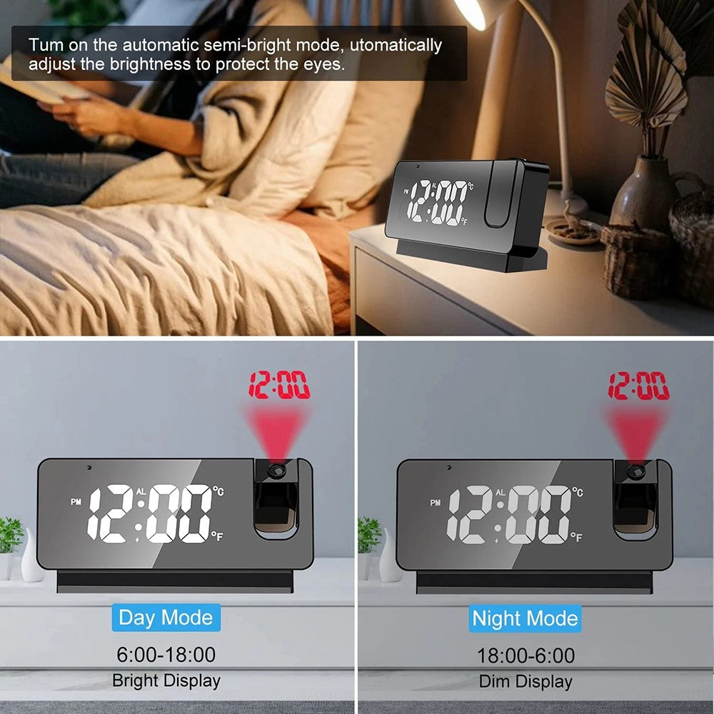 Projection Alarm Clock WiFi Camera for Bedroom Living Room HD 1080P Home Security Wireless Camera