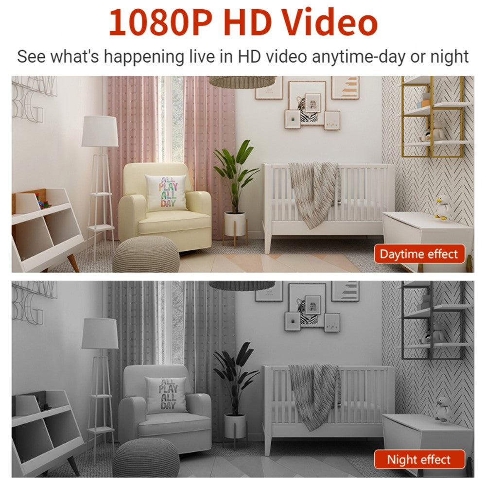 Projection Alarm Clock WiFi Camera for Bedroom Living Room HD 1080P Home Security Wireless Camera