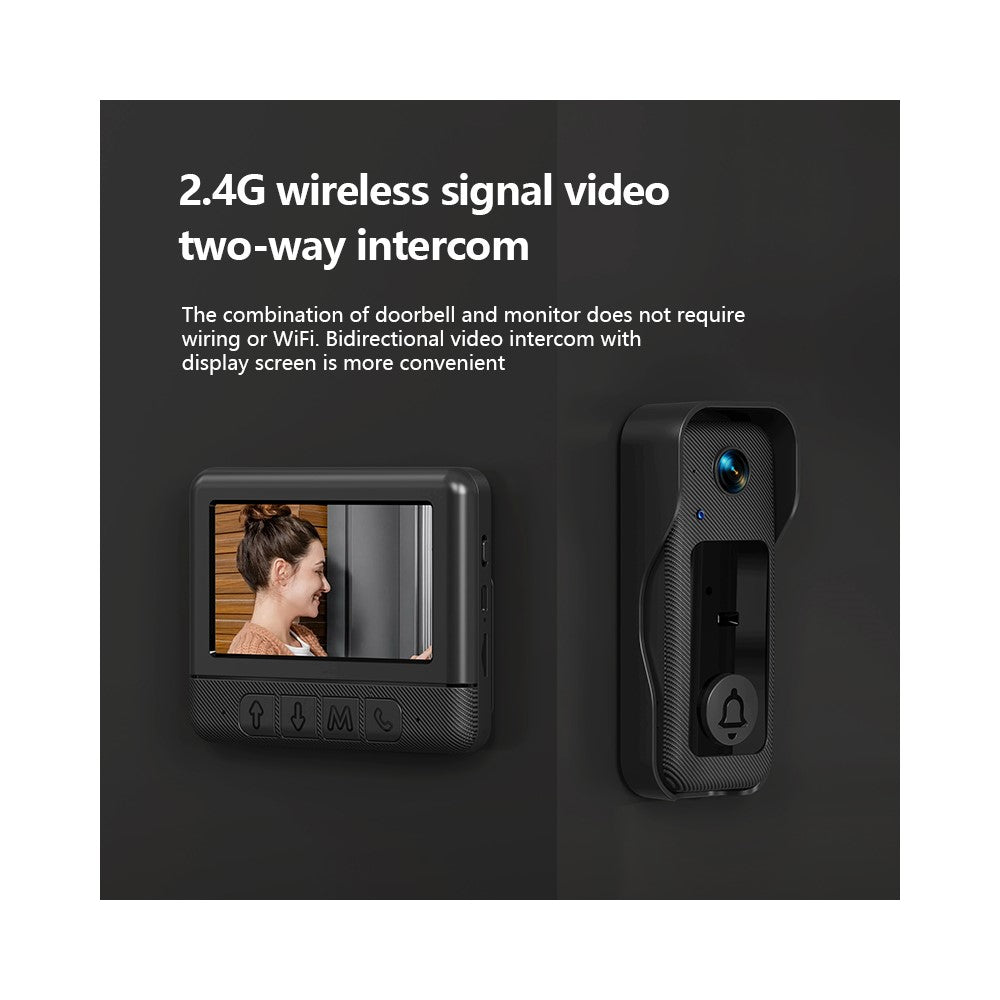 X6 Smart Video Doorbell Camera with 64G Memory Card 4.3 inch Display Wireless Intercom Infrared HD Night Vision