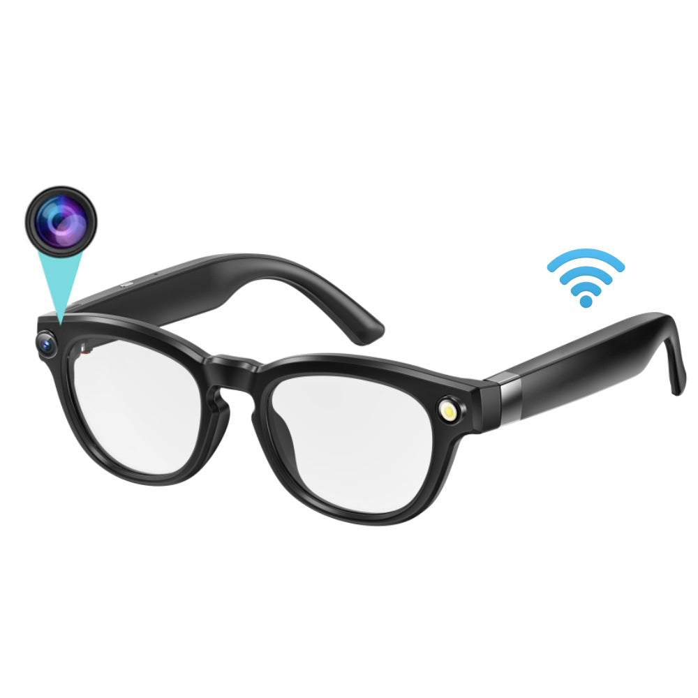Q8 AI Translator Smart Glasses 8MP HD Camera Video Recording Bluetooth-compatible Call Music Eyeglasses, 32GB Storage