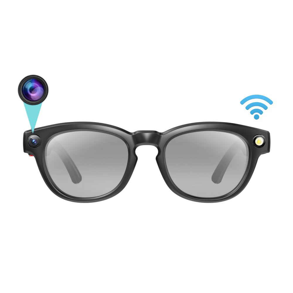 Q8 AI Translator Smart Glasses 8MP HD Camera Video Recording Bluetooth-compatible Call Music Eyeglasses, 32GB Storage