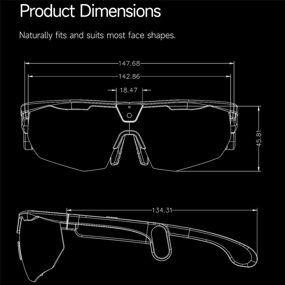 W640 8MP Camera Multi-function AI Real Time Translation Smart Glasses ENC Noise Reduction Hands-free Calling Eyeglasses