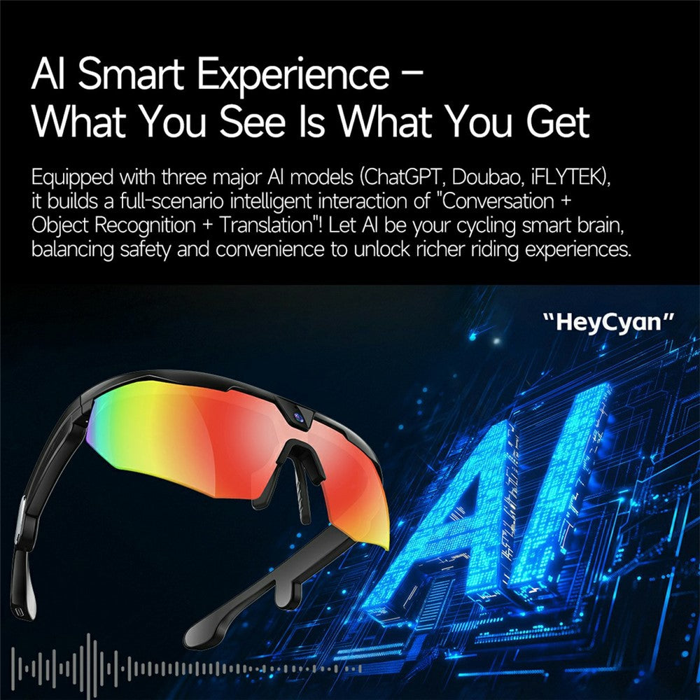 W640 8MP Camera Multi-function AI Real Time Translation Smart Glasses ENC Noise Reduction Hands-free Calling Eyeglasses