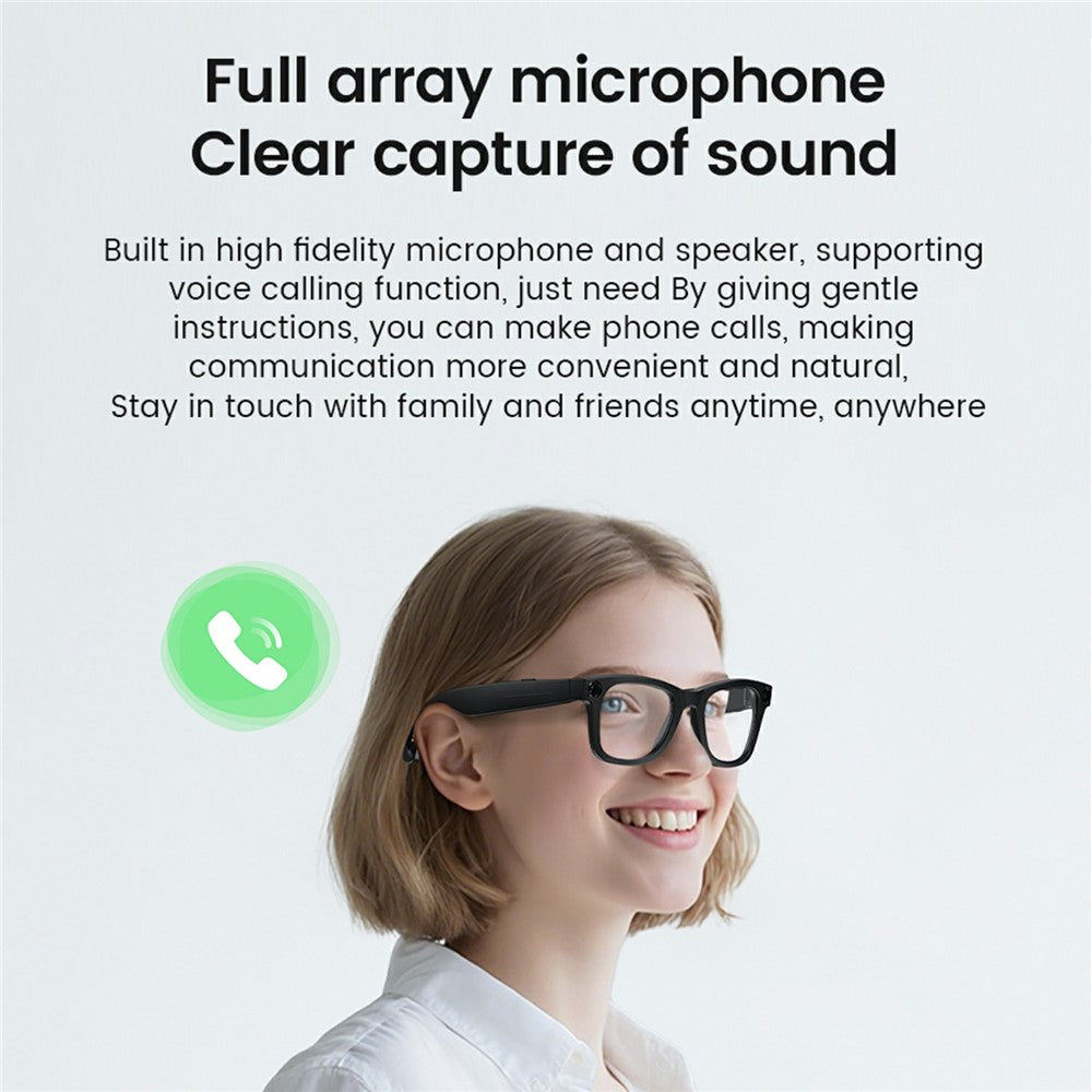 KRETA V41 Pro AI Translation Smart Glasses 8MP Camera Noise Reduction Calling Eyeglasses Built In 32GB Memory