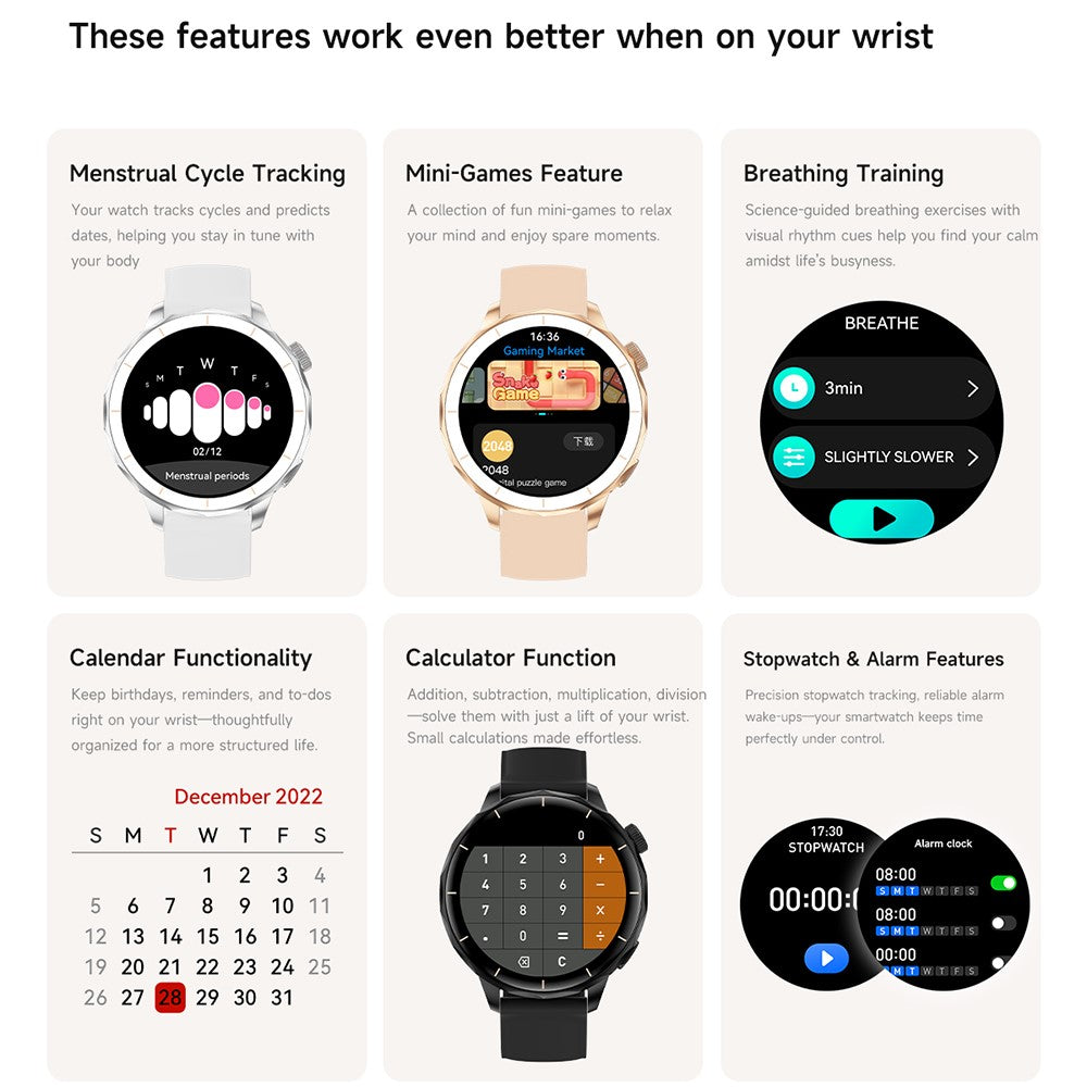 H65 Smartwatch 4GB Storage Support Local Music Video Photo Health Monitoring Sports Watch