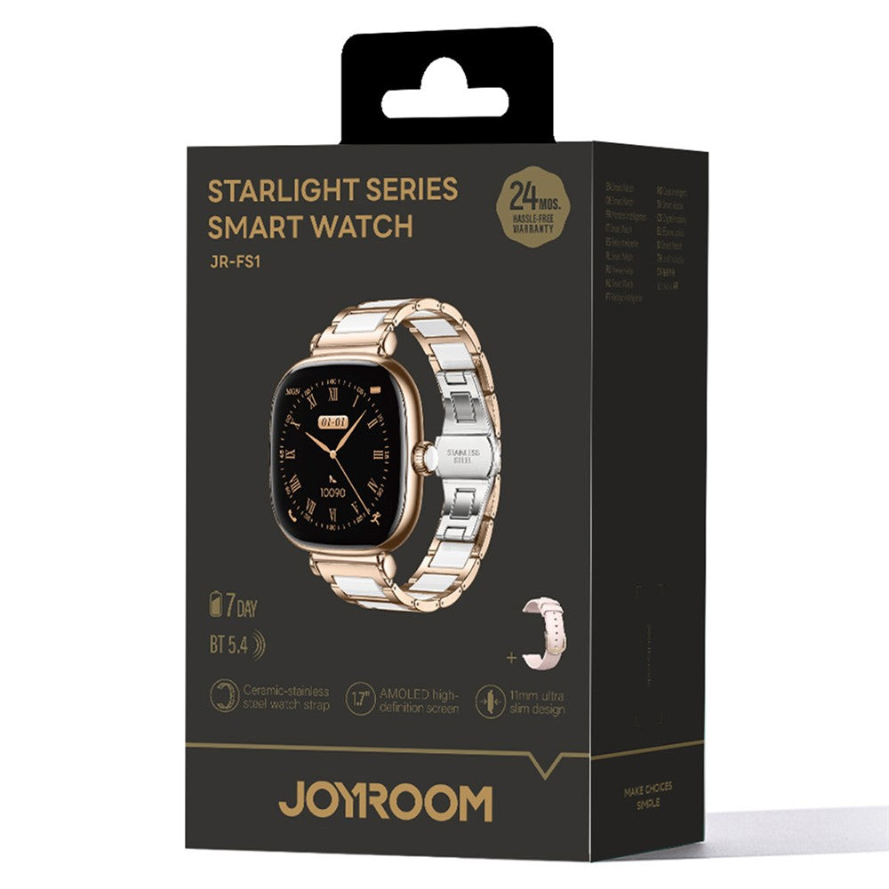JOYROOM JR-FS1 1.7 Inch AMOLED Screen Smart Watch Bluetooth-Compatible Ceramic Watch