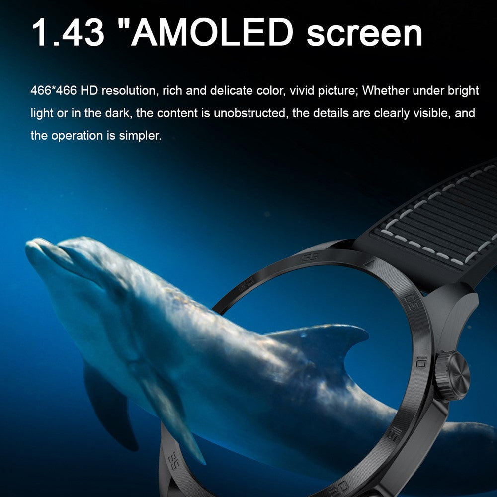 ET485 1.43’’ AMOLED Display Smart Watch Bluetooth-compatible Call Sports Watch with Nylon Strap