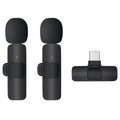 K1 Live Broadcast Lavalier Microphone 2 Noise Reduction Wireless Mic with Type-C Receiver