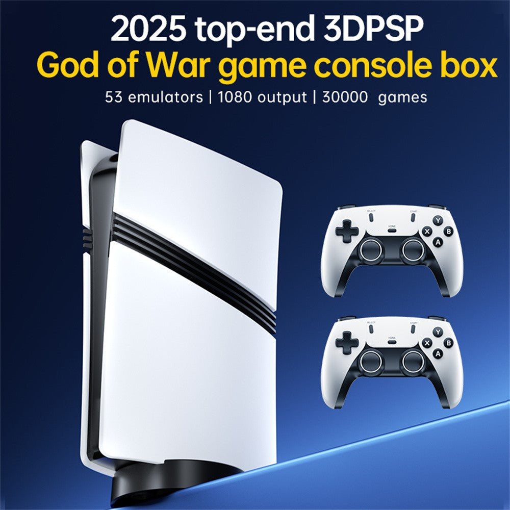 GS5 pro TV Gaming Box Retro Game Console 30000 Games 53 Emulators 4K HD Output with 2 Controllers and 128GB TF Card