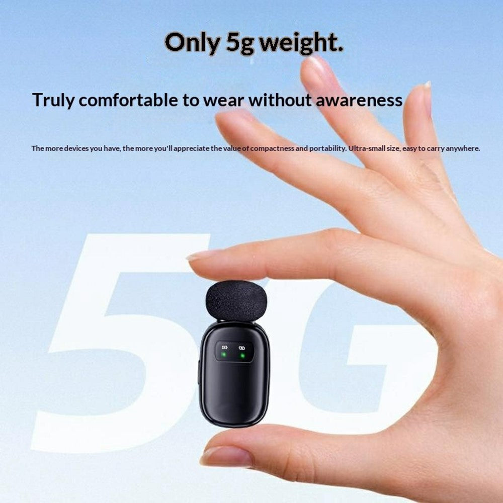 K20 8-Pin Interface Wireless Lavalier Microphone Smart Noise Cancelling Mini Clip-On Mic for Live Streaming