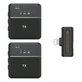 SX8 Wireless Lavalier Microphone for iPhone (2 Microphones+1 Receiver) Outdoor Live Streaming Devices