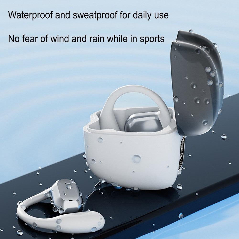 JS371 Bluetooth-compatible 5.4 Headphones Sport Earhooks Wireless Noise Reduction Earphones with Charging Case