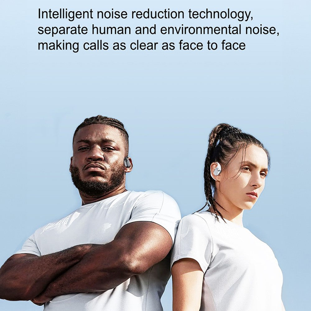 JS371 Bluetooth-compatible 5.4 Headphones Sport Earhooks Wireless Noise Reduction Earphones with Charging Case