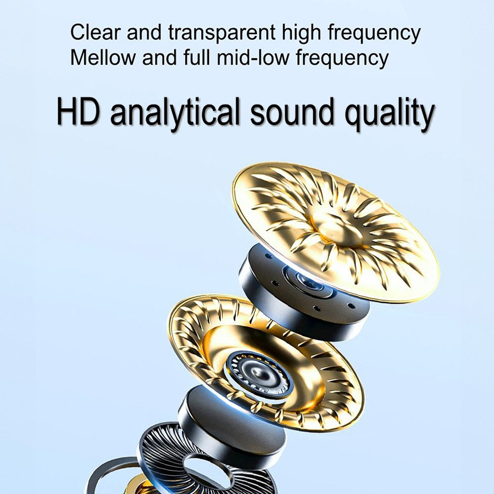 JS371 Bluetooth-compatible 5.4 Headphones Sport Earhooks Wireless Noise Reduction Earphones with Charging Case