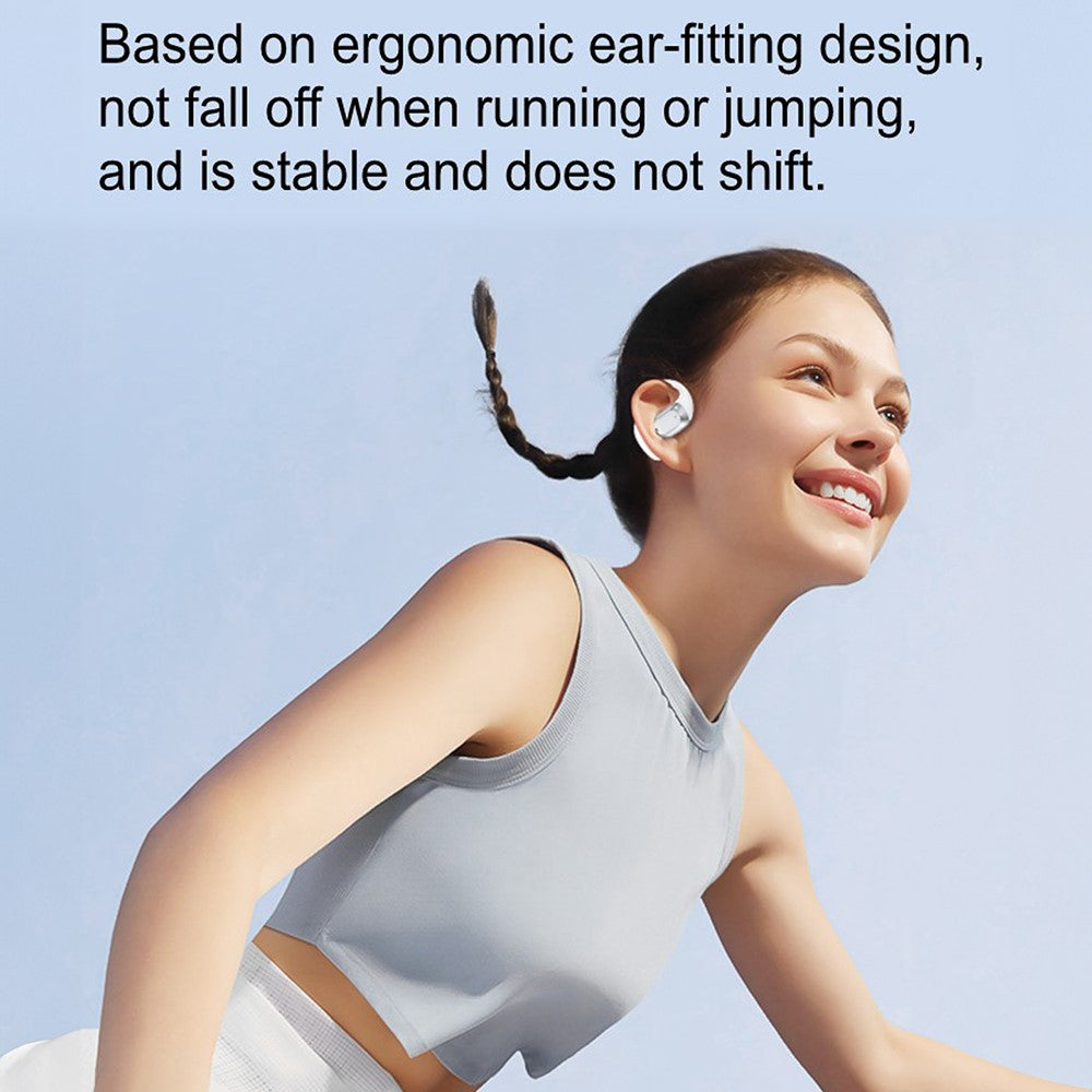 JS371 Bluetooth-compatible 5.4 Headphones Sport Earhooks Wireless Noise Reduction Earphones with Charging Case