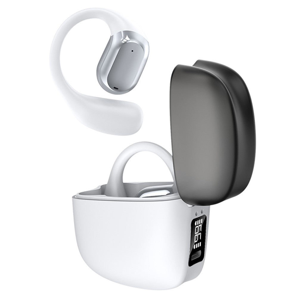 JS371 Bluetooth-compatible 5.4 Headphones Sport Earhooks Wireless Noise Reduction Earphones with Charging Case